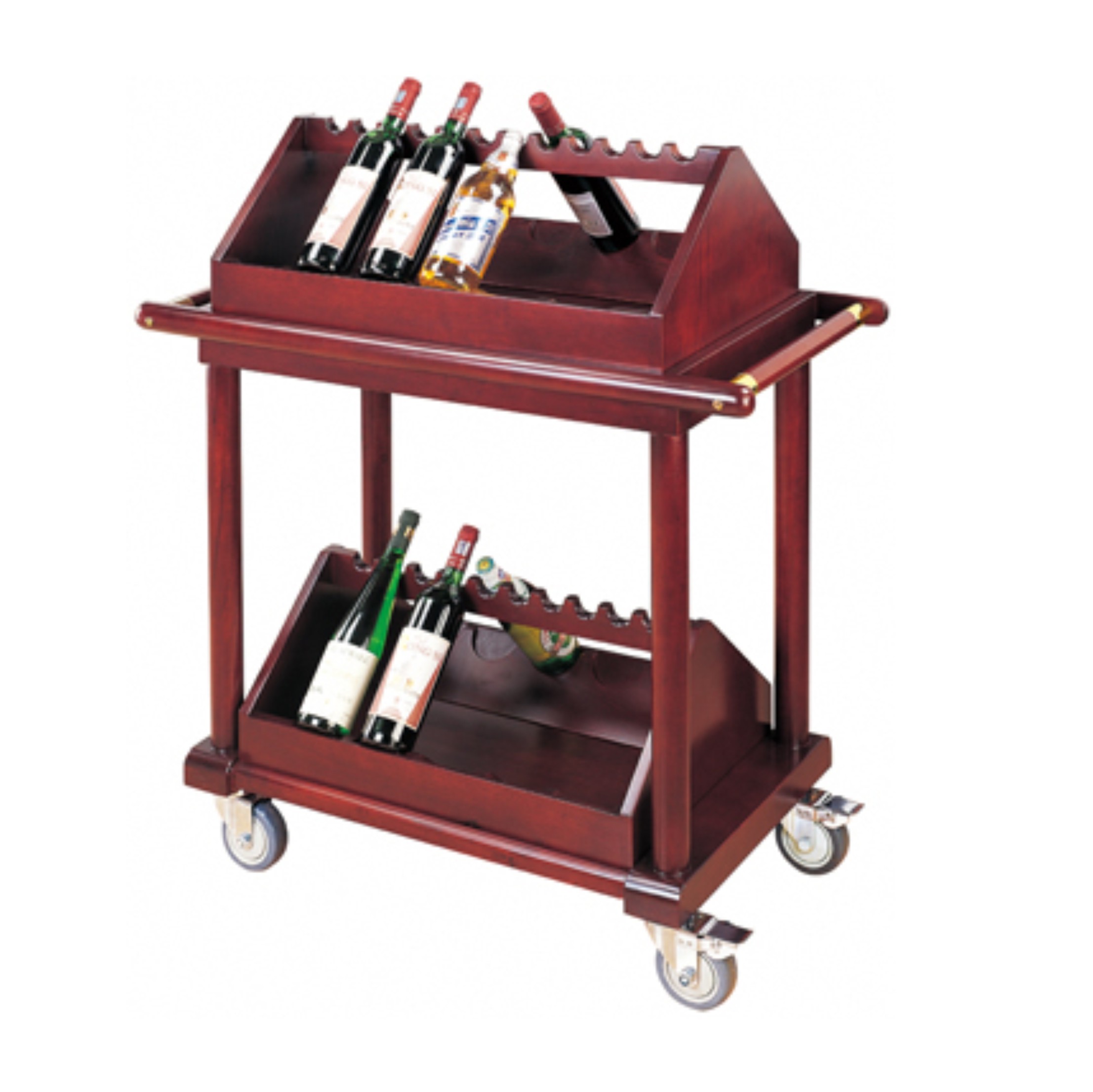 Chariot à liqueur en bois pour le vin rouge pour le restaurant (FW-31)