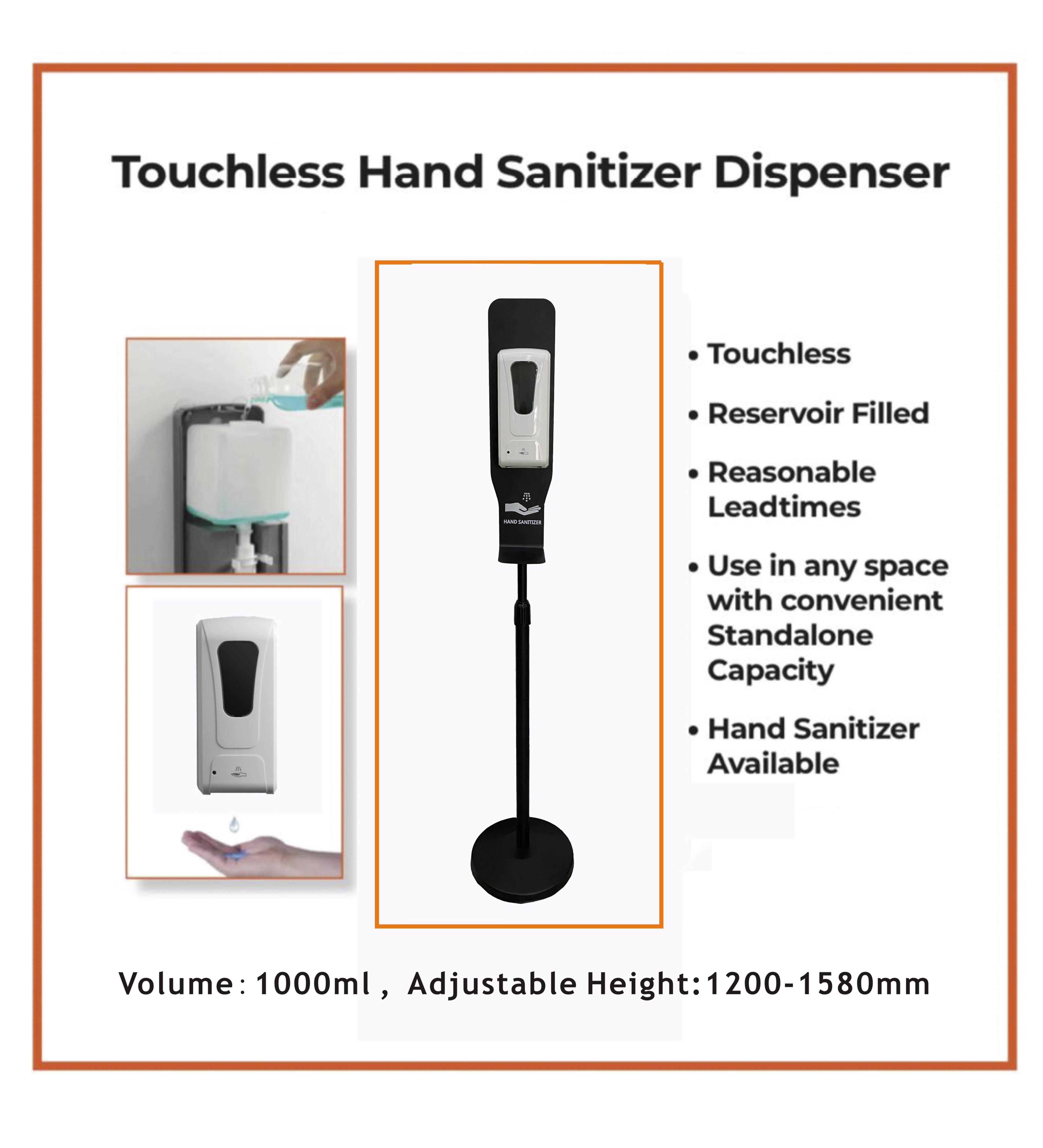Distributeur automatique de désinfectant pour les mains sans contact avec support